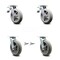 Service Caster 8 Inch Thermoplastic Rubber Caster Set with Roller Bearing 2 Brake 2 Swivel Lock SCC-TTL30S820-TPRRD-2-BSL-2 - alternate 3
